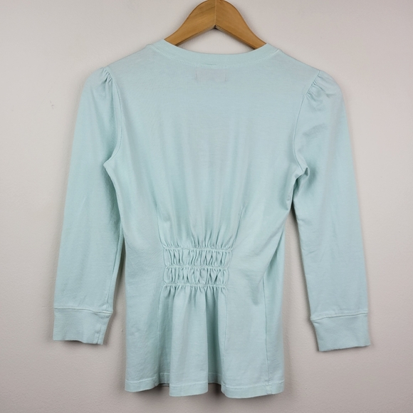 Juicy Couture Big Deal Rhinestone Graphic Baby Tee Size S Blue Mint Y2K Vintage - Picture 6 of 11